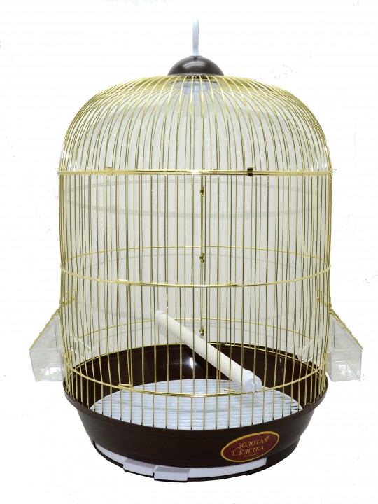 Клітка для птахів золото кругла, D 33х53 см